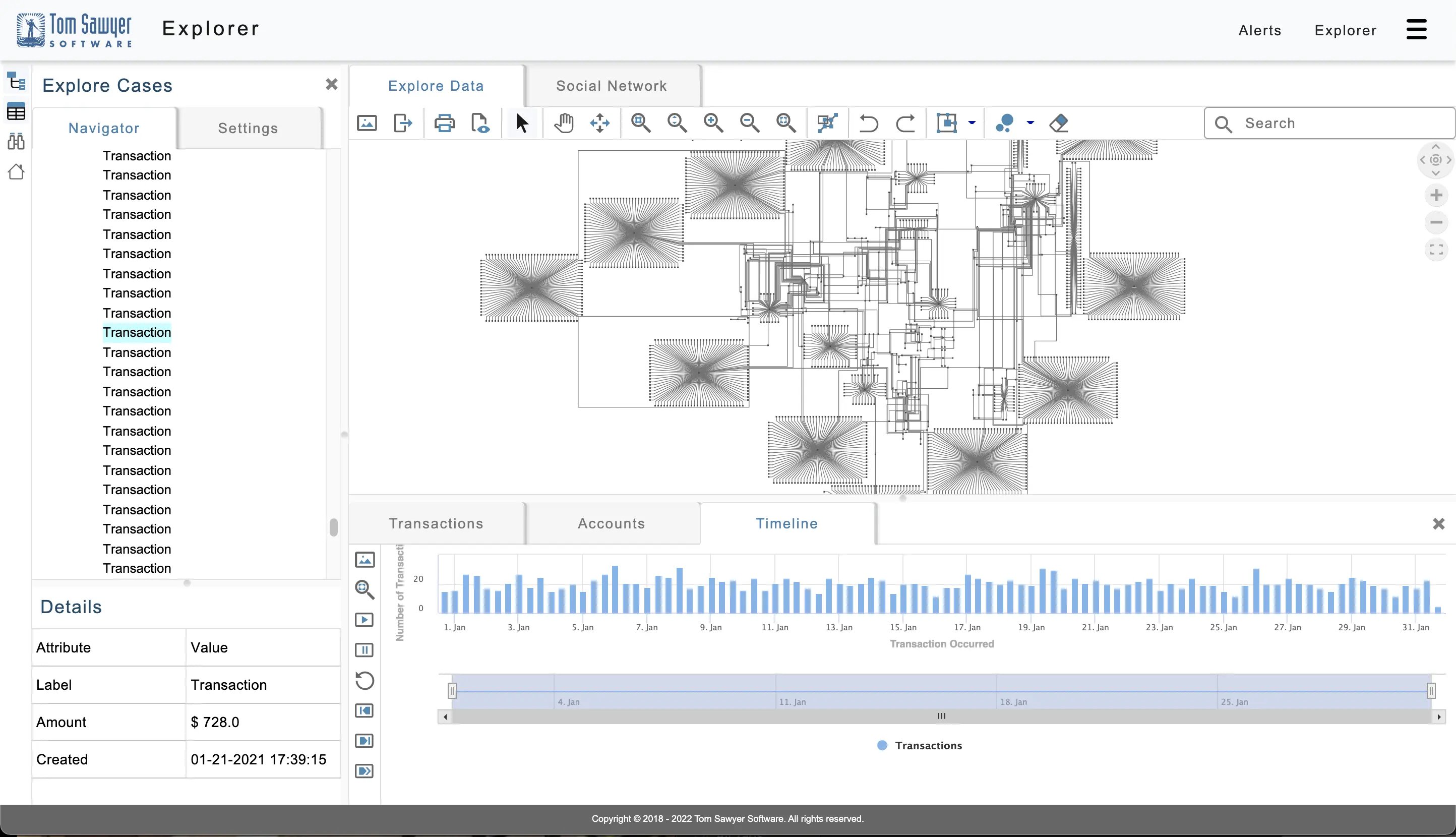 An example fraud detection application built with Perspectives.